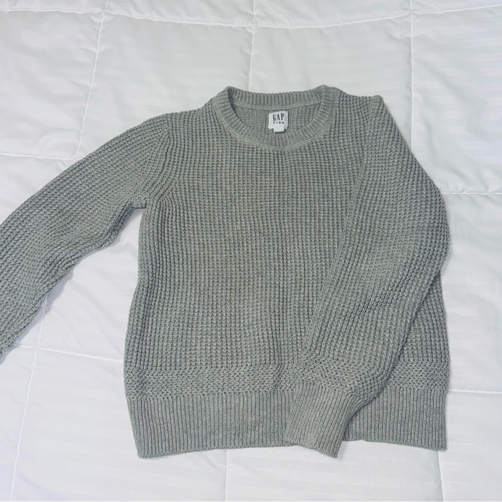 GAP Boys Classic Gray Crewneck Sweater